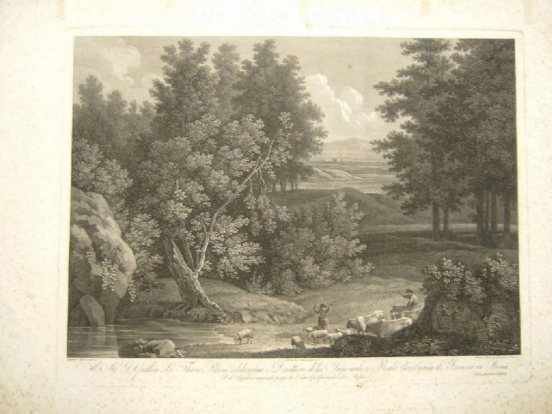 Gaspar Dughet detto Pussino - Paesaggio con pastori e gregge, Fondazione Biblioteca Morcelli, Pinacoteca Repossi, Brescia